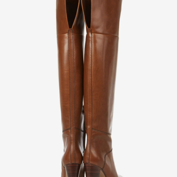 Thigh High Round Toe Chunky Heel Over The Knee Boots - Image 2