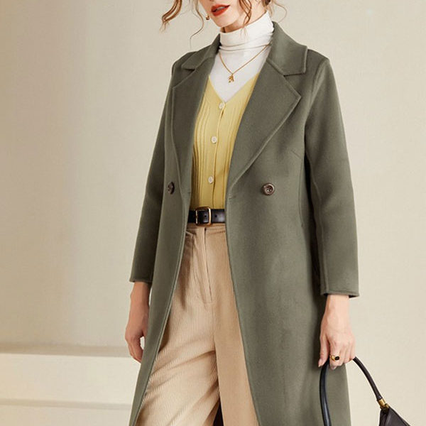 Women's Wool Coat 100% Wool Overcoat Winter Outerwear 2023