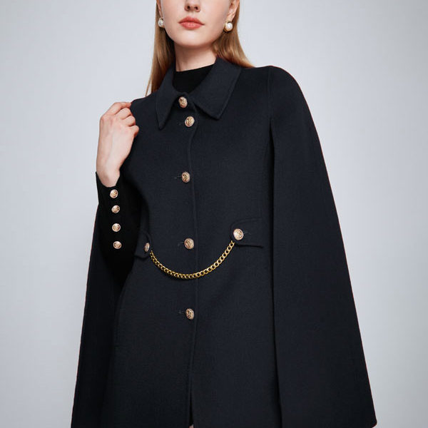 Woolen Poncho Coat Camel Cape Spring Outerwear For Women 2023 - Image 6