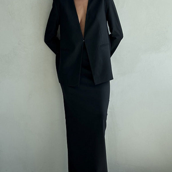 Blazer Jacket For Women Modern V-Neck Long Sleeves Outerwear