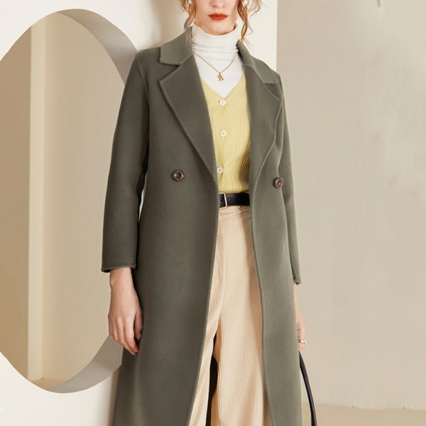 Women's Wool Coat 100% Wool Overcoat Winter Outerwear 2023