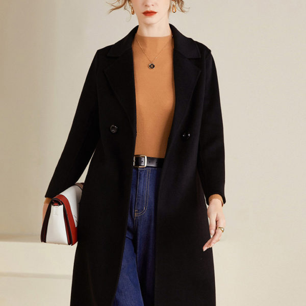 Women's Wool Coat 100% Wool Overcoat Winter Outerwear 2023