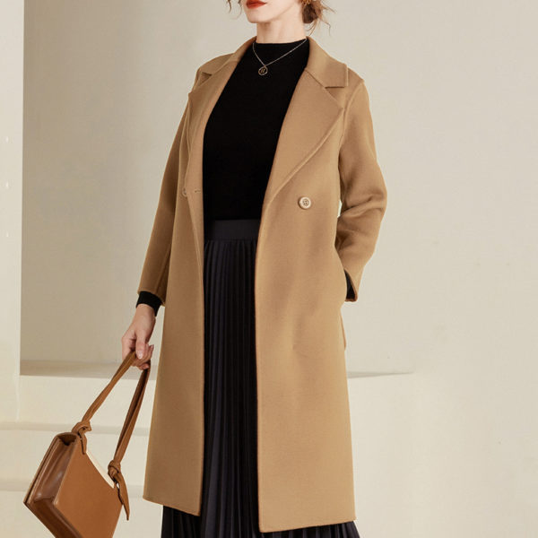 Women's Wool Coat 100% Wool Overcoat Winter Outerwear 2023