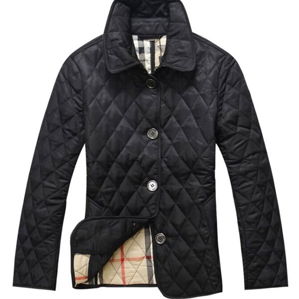 Quilted Jacket Turndown Collar Padded Coat Spring Cozy Outerwear