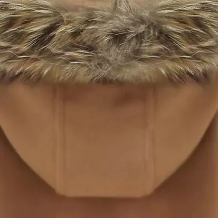 Hooded Cape Coat Double Breast Faux Fur Trim Poncho Cloak For Women