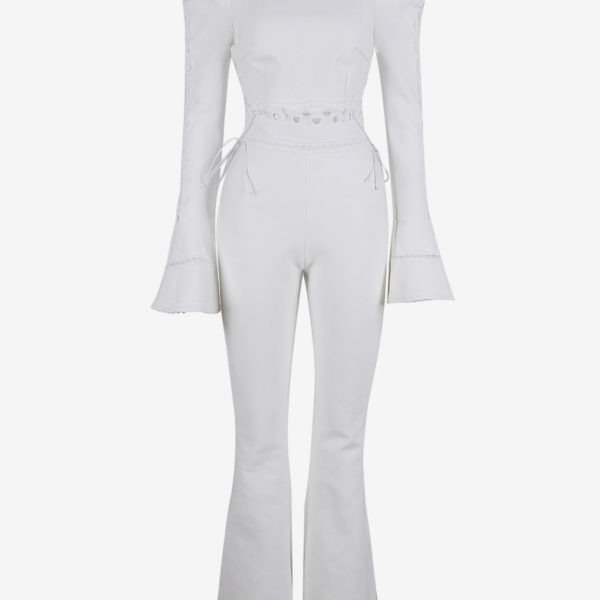 Top And Pant Set Long Sleeve Bridal Wedding Two Piece Sets