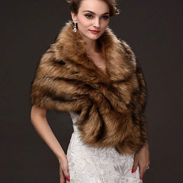 Faux Fur Wrap Women Faux Fur Shawl Wedding Wraps