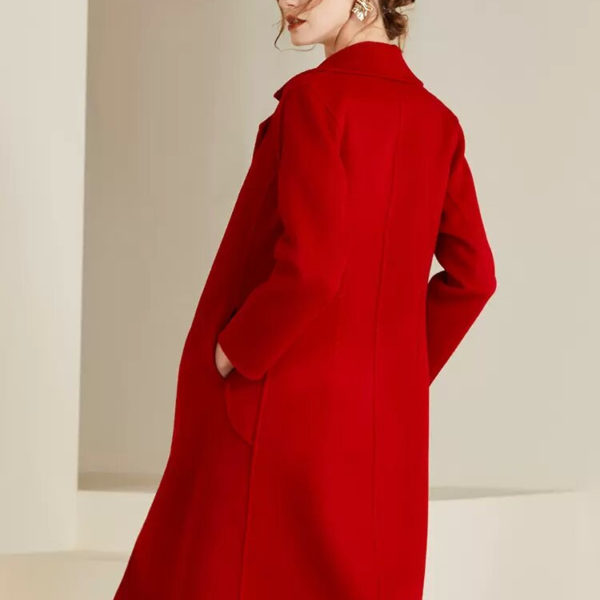 Women's Wool Coat 100% Wool Overcoat Winter Outerwear 2023