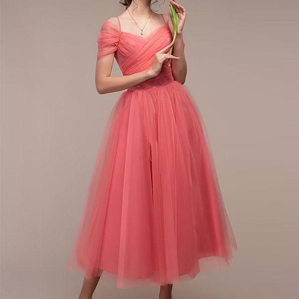 Birthday Lace Up Sweet Short Sleeves Midi Dress