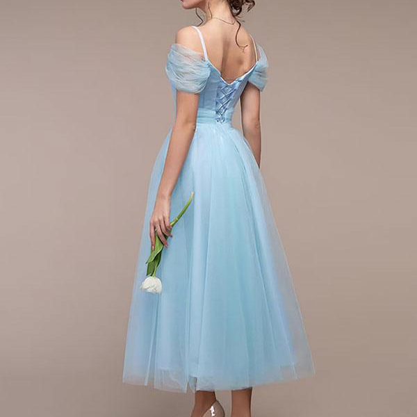 Birthday Lace Up Sweet Short Sleeves Midi Dress