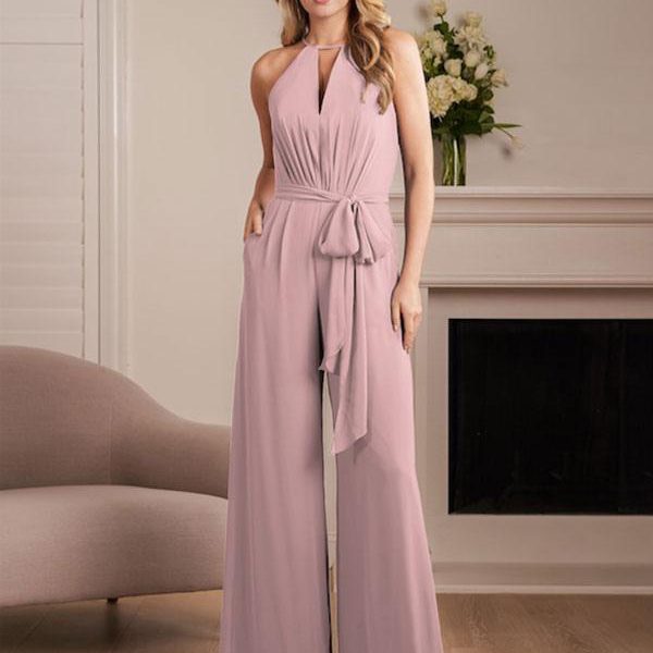 Bridesmaid Dress Chiffon A-Line Floor-Length Wedding Party Dress Free Customization