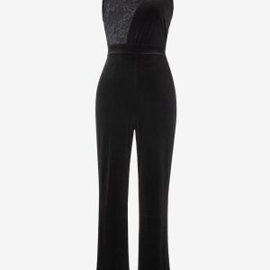 Deep Gray Jumpsuit Straps Neck Sleeveless Zipper Backless Strapless Korean Velvet Straight Summer Playsuit