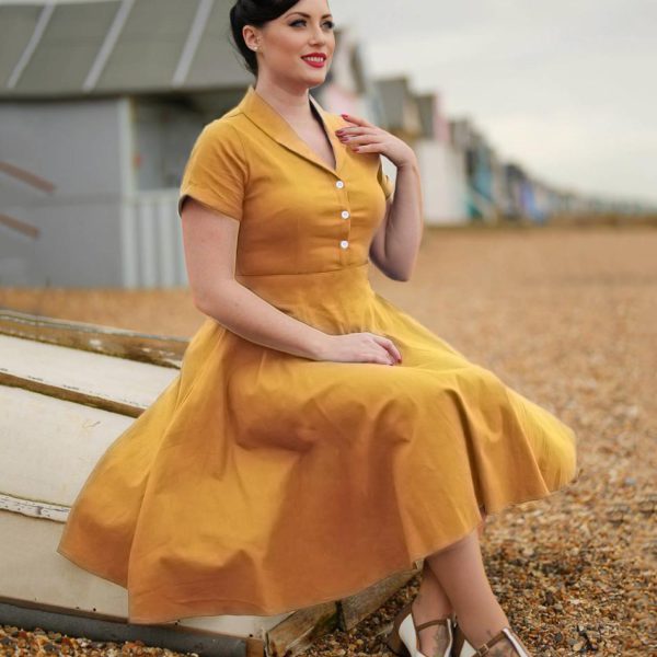 Audrey hepburn yellow dress sale
