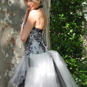 Black Wedding Dresses Sheath Sleeveless Lace With Train Bridal Gown Free Customization - Image 4
