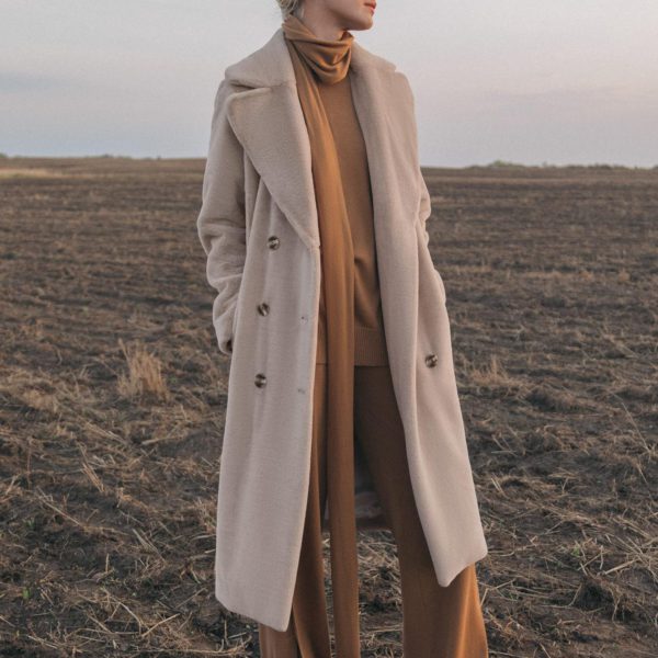 Faux Fur Coats Belted Women Warm Winter Outerwear