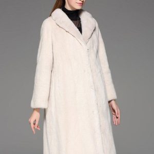 Faux Fur Coats Long Sleeves Chic Oversized Turndown Collar - Image 3