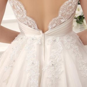 Short Wedding Dress Vintage Lace Beading Pleated Sequins Backless Bridal Dress Free Customization - Image 8