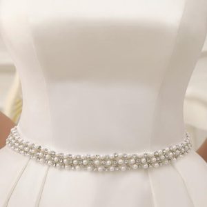 Short Wedding Dress With Pearls At Waist Vintage Spaghetti Straps Backless Satin Bridal Dress Free Customization - Image 8