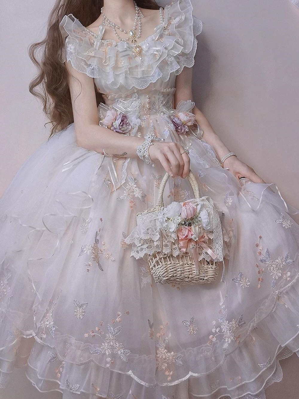 Sweet Lolita Dress Polyester Sleeveless Sweet Dress