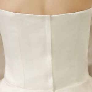 Wedding Dress Strapless Pleated Satin Wedding Gown Free Customization - Image 7