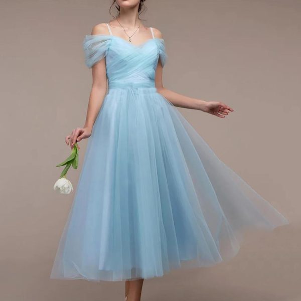 Birthday Lace Up Sweet Short Sleeves Midi Dress