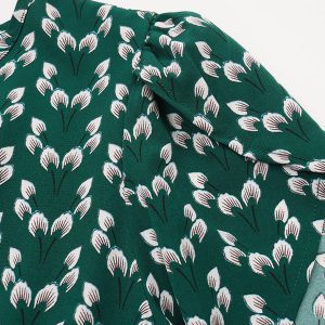 Floral Dress Midi Dress Dresses Stretch Sash Jewel Neck Short Sleeves Bohemian Summer