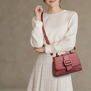 Designer Lock Large Capacity Crocodile Pattern Leather Tote Handbag