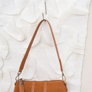 High Quality Underarm Retro Cylindrical Frosted Cowhide Shoulder Crossbody Bag - Image 4
