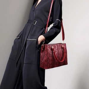 Leather Casual Tote Bag Large Capacity Vintage Designer Handbag
