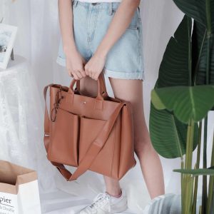 Pu Leather Famous Brands Casual Big Tote Vintage laptop Handbags