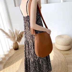 Vintage Floral Print High Waist Medium Long V-neck  Beach Party Spaghetti Strap Dresses - Image 3