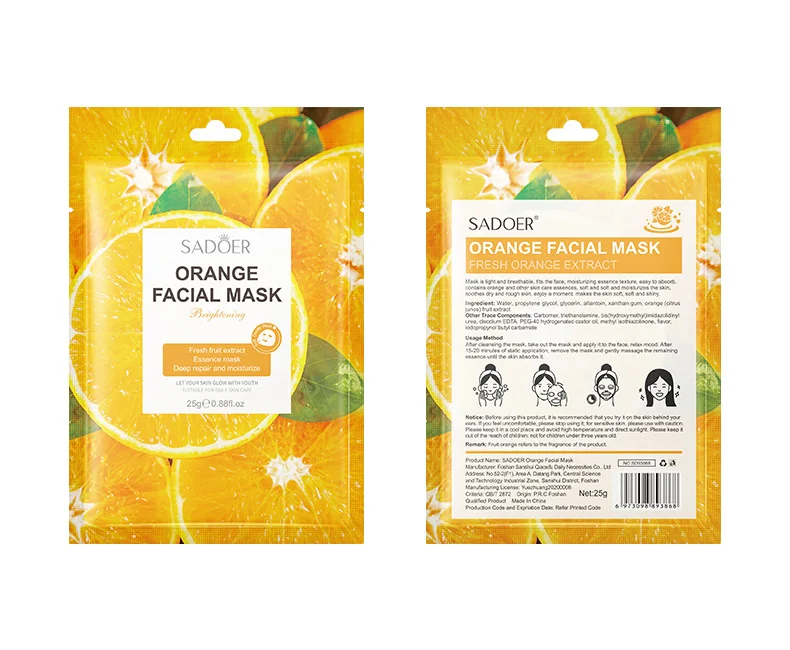 18Pcs Natural Fruit Face Mask Beauty Moisturizing Anti Aging Hydrating Facial Mask Face Care