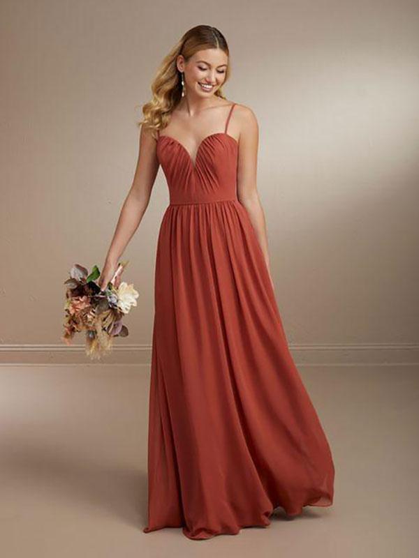 Bridesmaid Dress Chiffon A-Line Floor-Length Wedding Party Dress