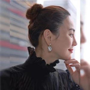 Baroque Shaped Pearl Retro Irregular Double Beaded Earrings Temperament Premium Jewelry - Image 4