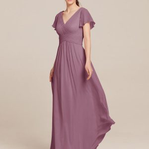 Bridesmaid Dresses Chiffon A-Line Floor-Length Formal Gown