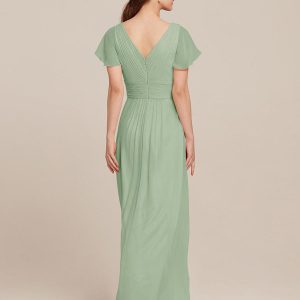 Bridesmaid Dresses Chiffon A-Line Floor-Length Formal Gown - Image 4