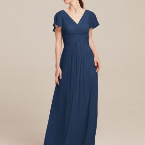 Bridesmaid Dresses Chiffon A-Line Floor-Length Formal Gown - Image 5