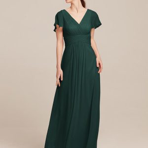 Bridesmaid Dresses Chiffon A-Line Floor-Length Formal Gown - Image 7