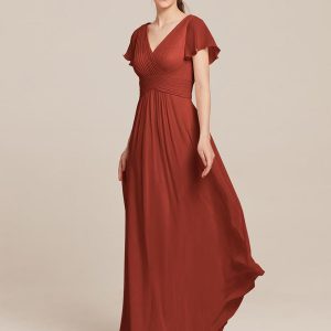 Bridesmaid Dresses Chiffon A-Line Floor-Length Formal Gown - Image 8