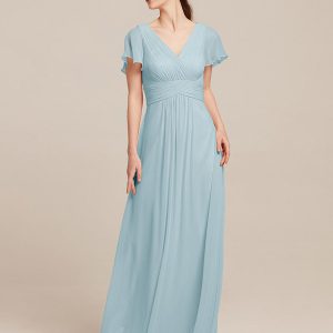 Bridesmaid Dresses Chiffon A-Line Floor-Length Formal Gown - Image 9