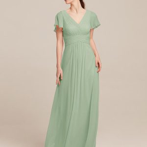 Bridesmaid Dresses Chiffon A-Line Floor-Length Formal Gown - Image 10
