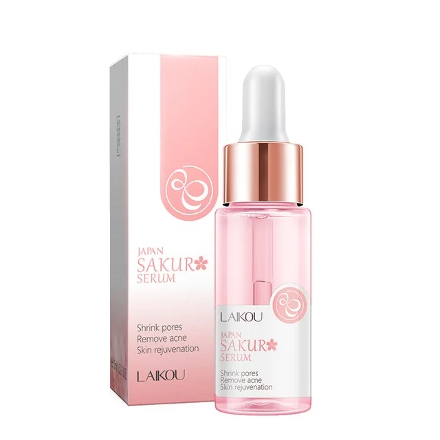LAIKOU Serum Japan Sakura Pink Essence Anti-Aging Whitening Anti Wrinkle Face Serum Care Skin