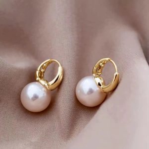 Sterling Pearl Earrings Strong Light Edison Round Fashion Simple Jewelry - Image 2