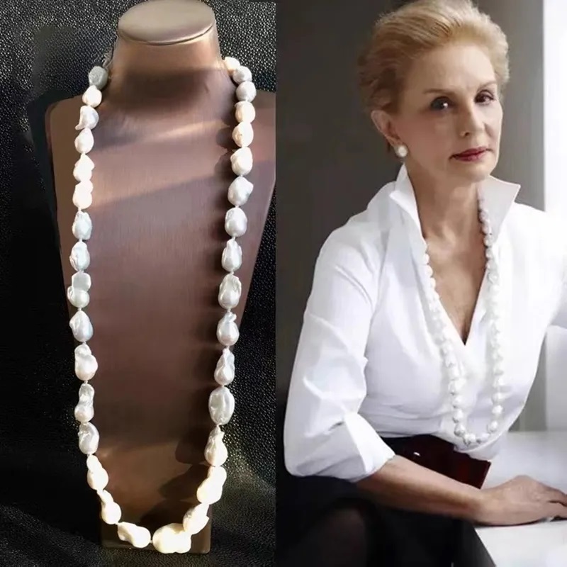 Super Shaped Baroque Long Necklace Sweater Chain Famous Model Style Dinner Noble Gorgeous
