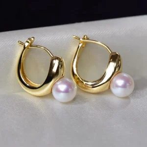 Vintage Style Premium AKOYA Aurora Precision Ear Buckle Design