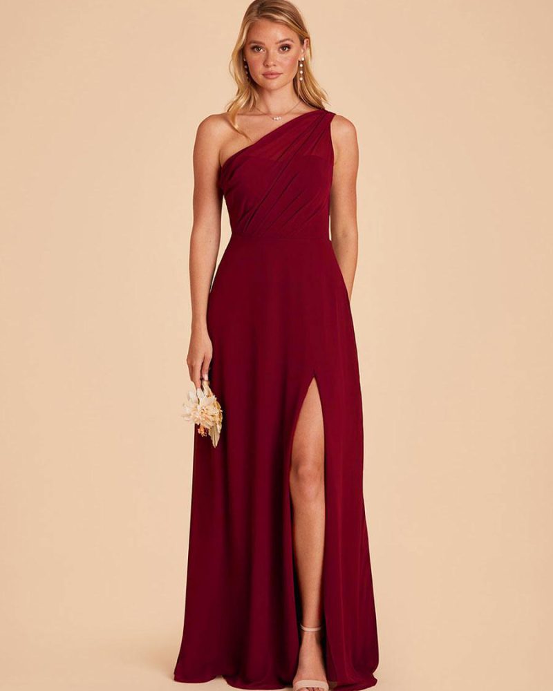 Bridesmaid Dress Chiffon A-Line Floor-Length Formal Gowns