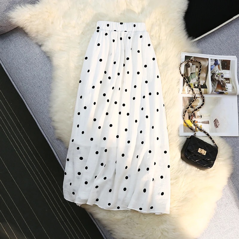 Polka Dot Charm A-Line Skirt An Elevated Fashion Choice for the Modern Woman