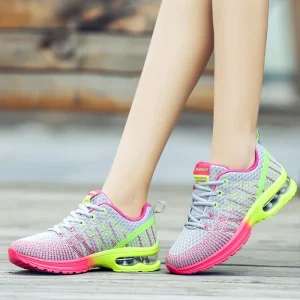 Sports Shoes Women Sneakers Fashion Mesh Breathable Flat Casual Shoes - Image 2