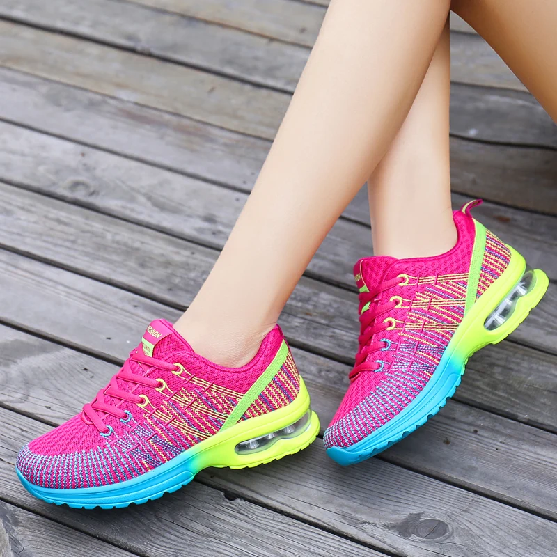 Sports Shoes Women Sneakers Fashion Mesh Breathable Flat Casual Shoes