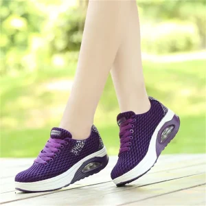 Women Sneakers Shoes Height Increasing Wedges Shoes - Image 3